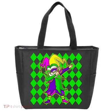 Jester Dabbing Mardi Gras Tote Bag