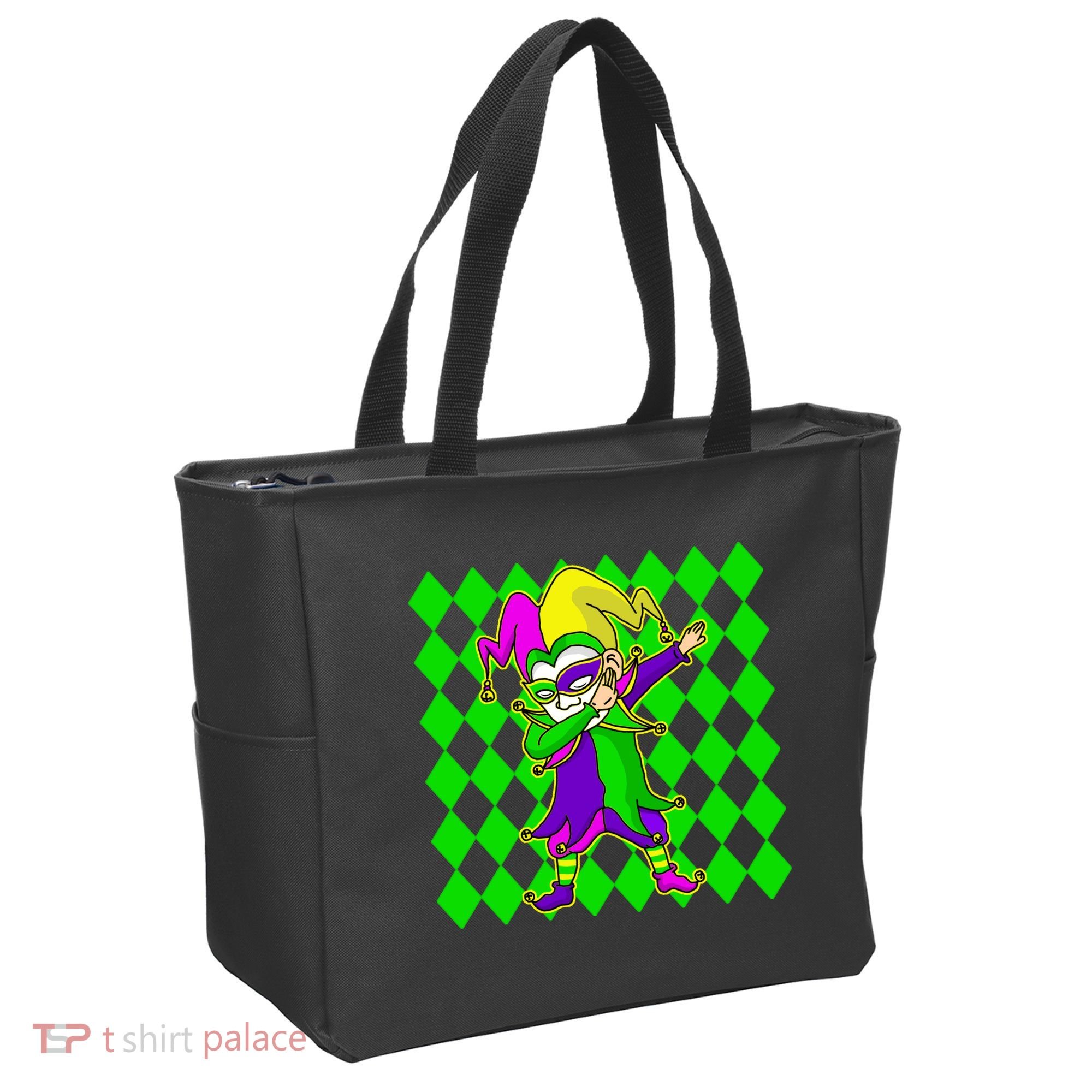 Jester Dabbing Mardi Gras Tote Bag