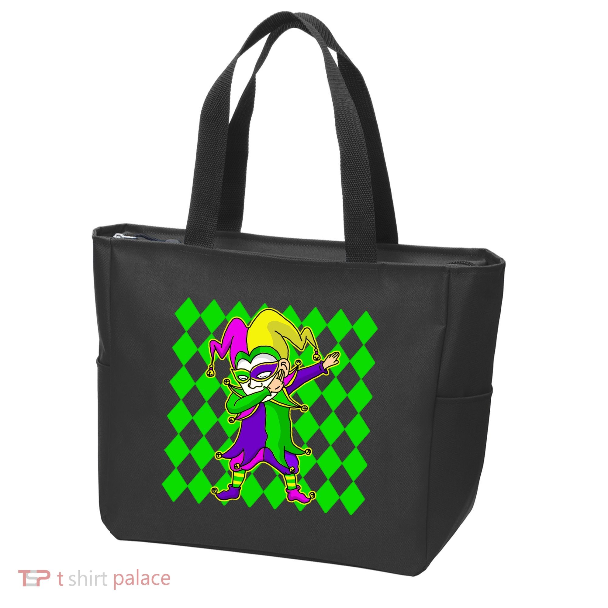 Jester Dabbing Mardi Gras Tote Bag