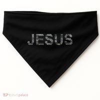 Jesus - Power is in the Name Word Mashup USA-Made Doggie Bandana thumb 0