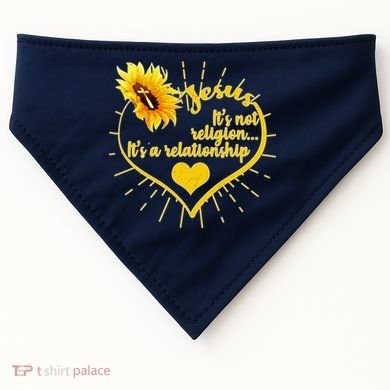 Jesus  It's Not Religion It's A Relationship USA-Made Doggie Bandana