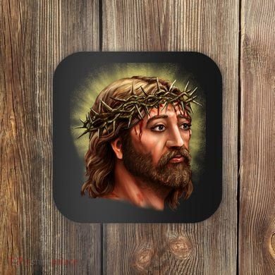 Jesus Abstract Portrait Coaster