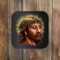 Jesus Abstract Portrait Coaster thumb 0
