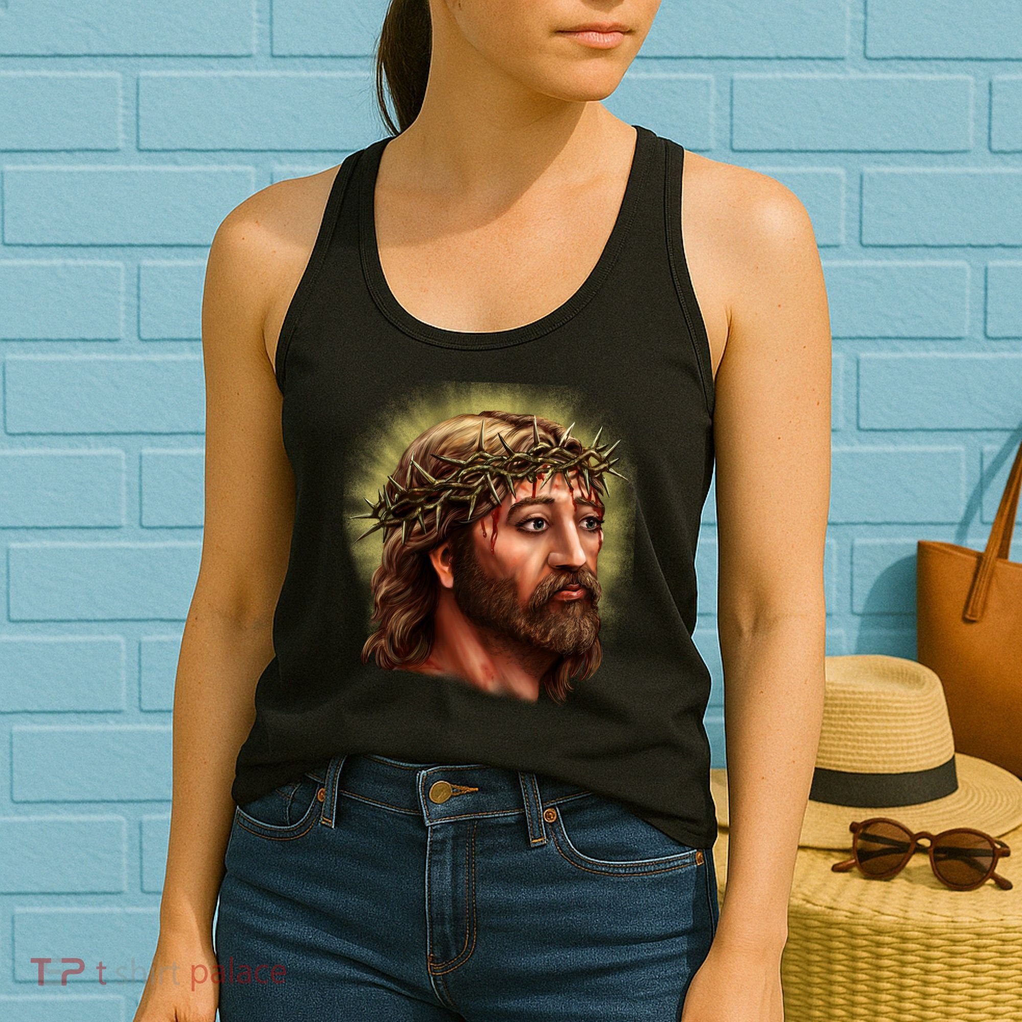 Jesus Abstract Portrait Women's Tank Top