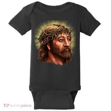 Jesus Abstract Portrait Baby Bodysuit