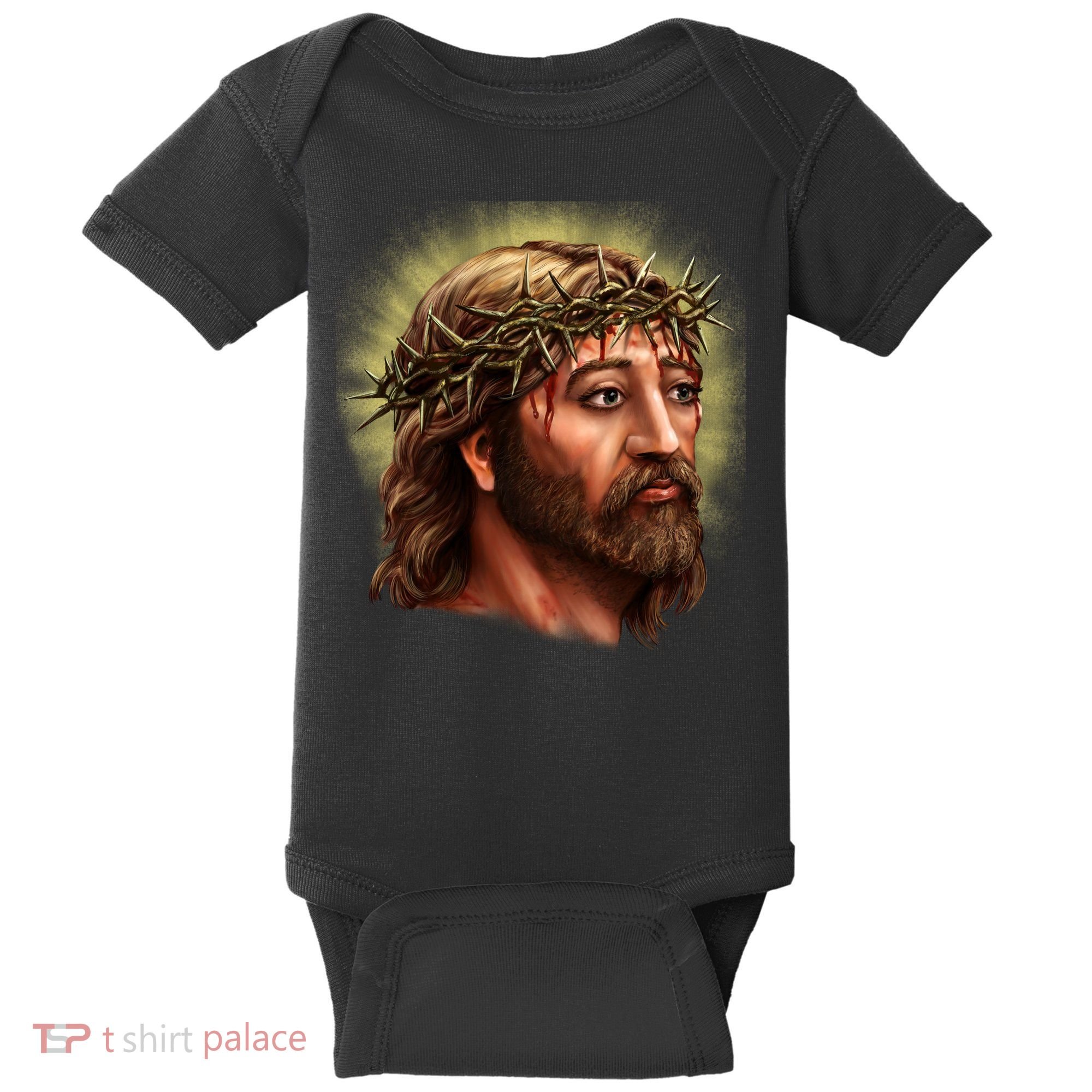 Jesus Abstract Portrait Baby Bodysuit