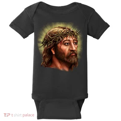 Jesus Abstract Portrait Baby Bodysuit