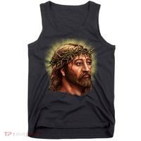 Jesus Abstract Portrait Tank Top thumb 0