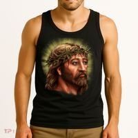 Jesus Abstract Portrait Tank Top thumb 3