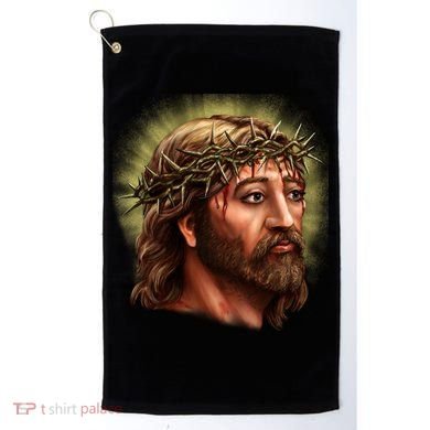 Jesus Abstract Portrait Golf Towel