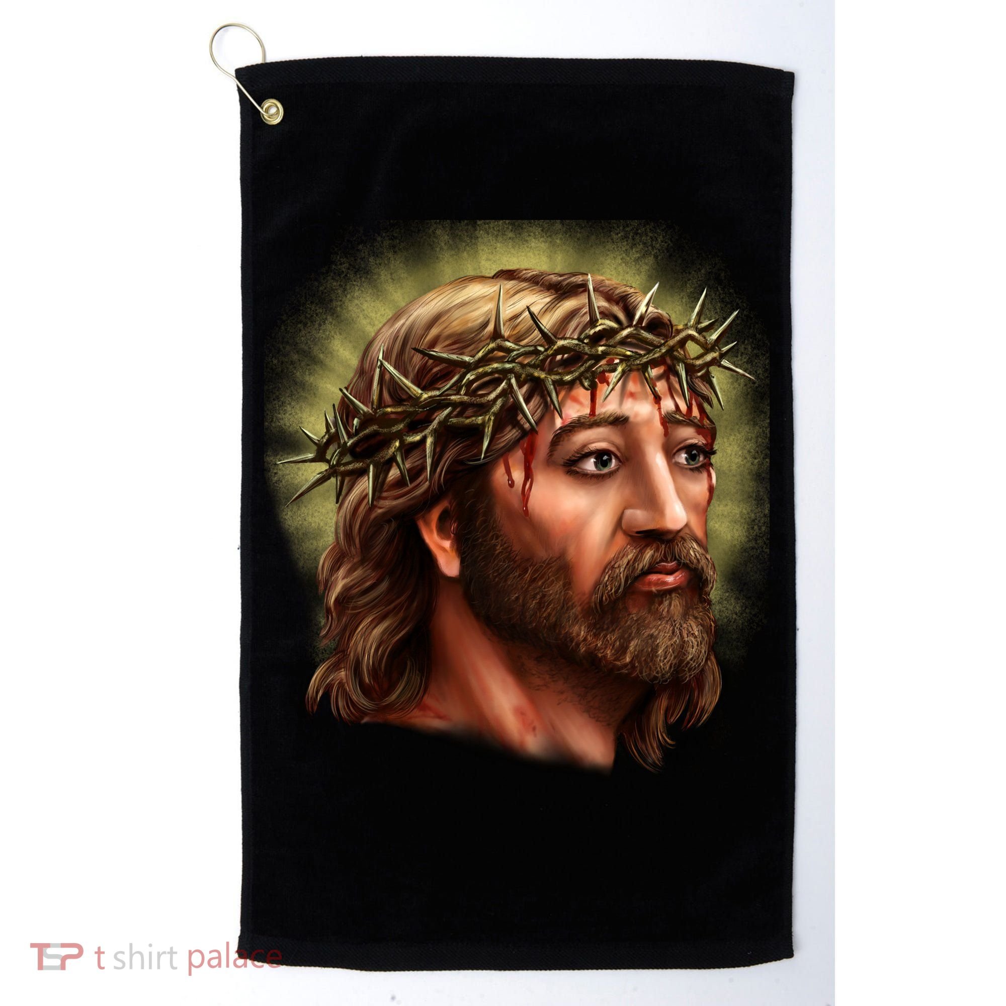 Jesus Abstract Portrait Golf Towel