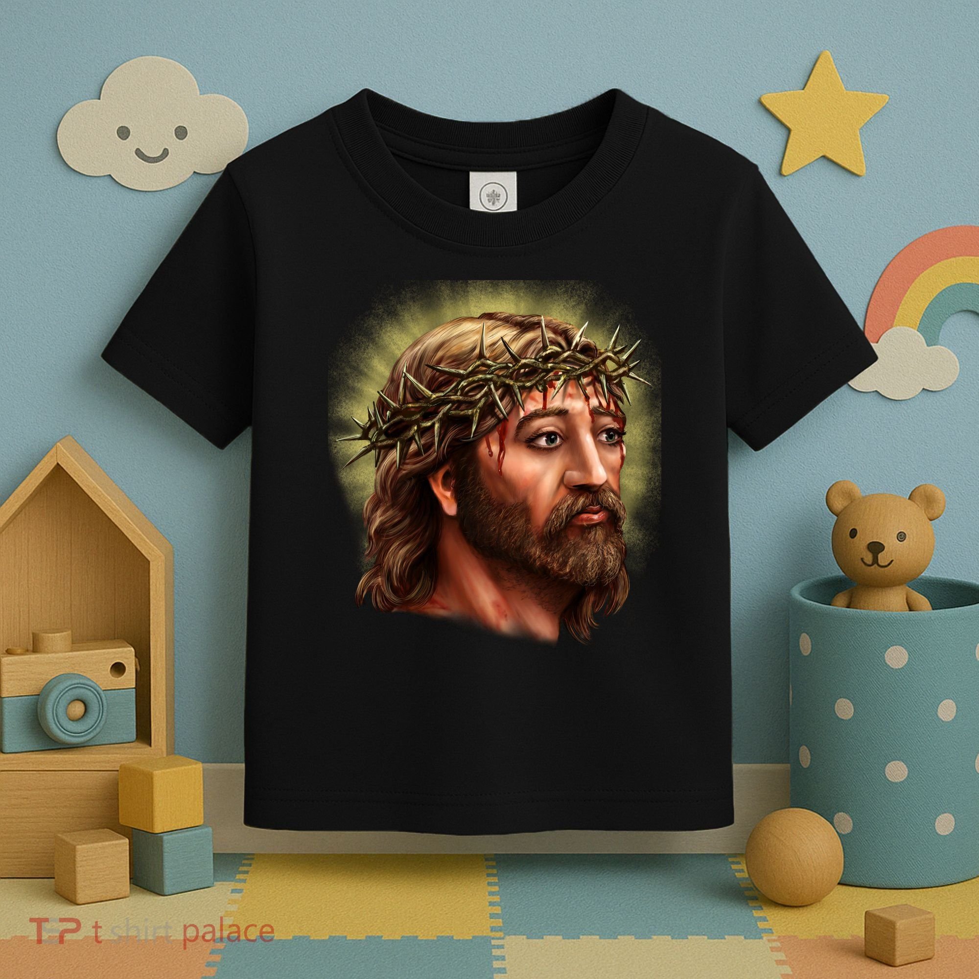 Jesus Abstract Portrait Toddler T-Shirt