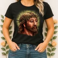 Jesus Abstract Portrait Women's T-Shirt thumb 2