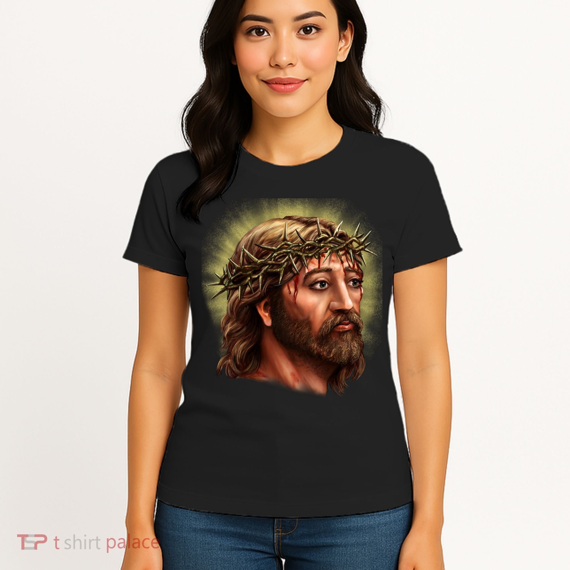 Jesus Abstract Portrait Women's T-Shirt