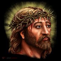 Jesus Abstract Portrait Women's T-Shirt thumb 6