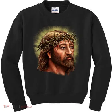 Jesus Abstract Portrait Kids Sweatshirt