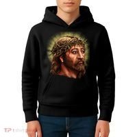 Jesus Abstract Portrait Kids Hoodie thumb 4