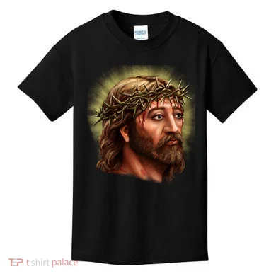 Jesus Abstract Portrait Kids T-Shirt
