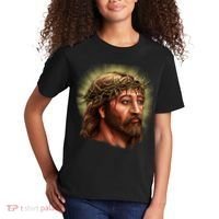 Jesus Abstract Portrait Kids T-Shirt thumb 2