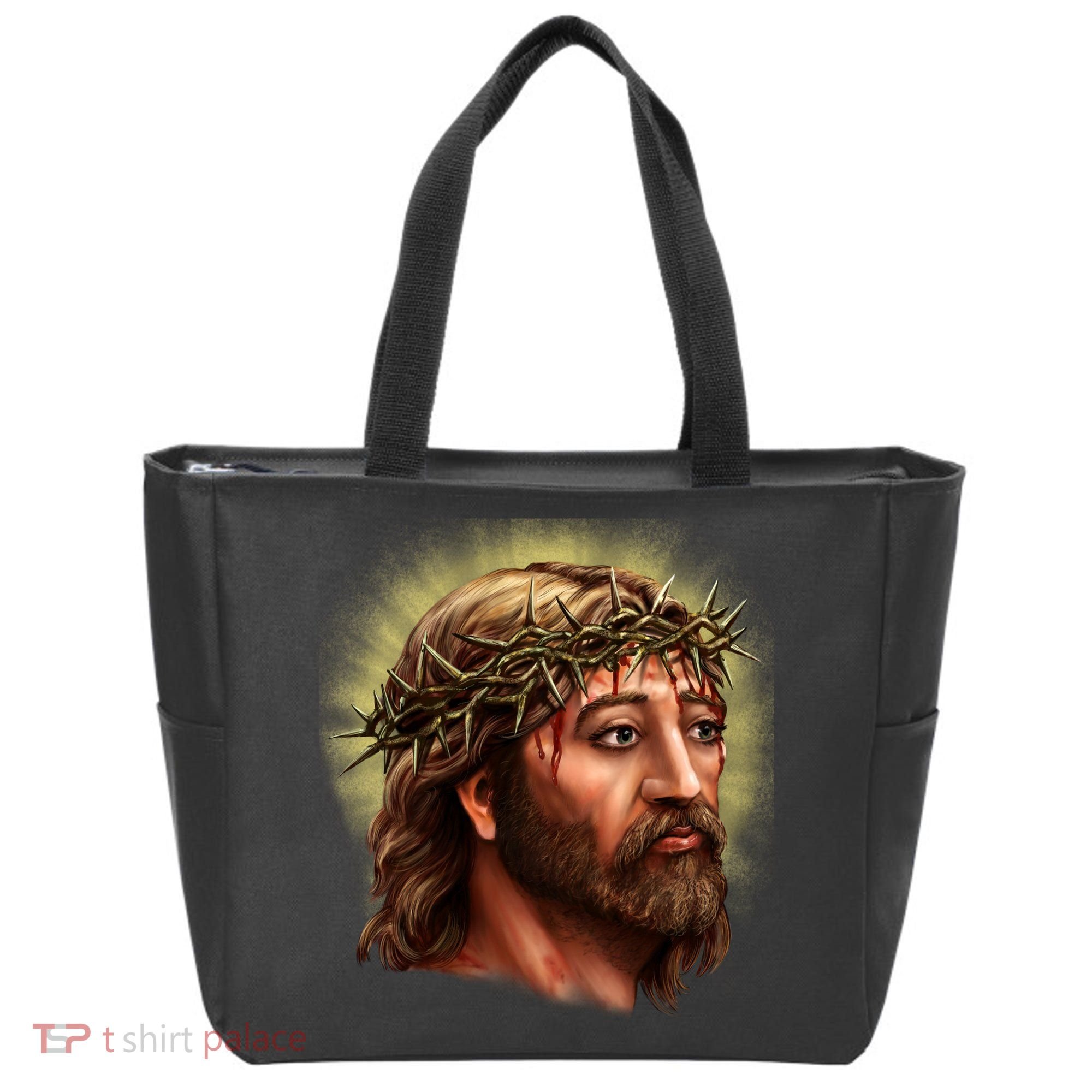 Jesus Abstract Portrait Tote Bag