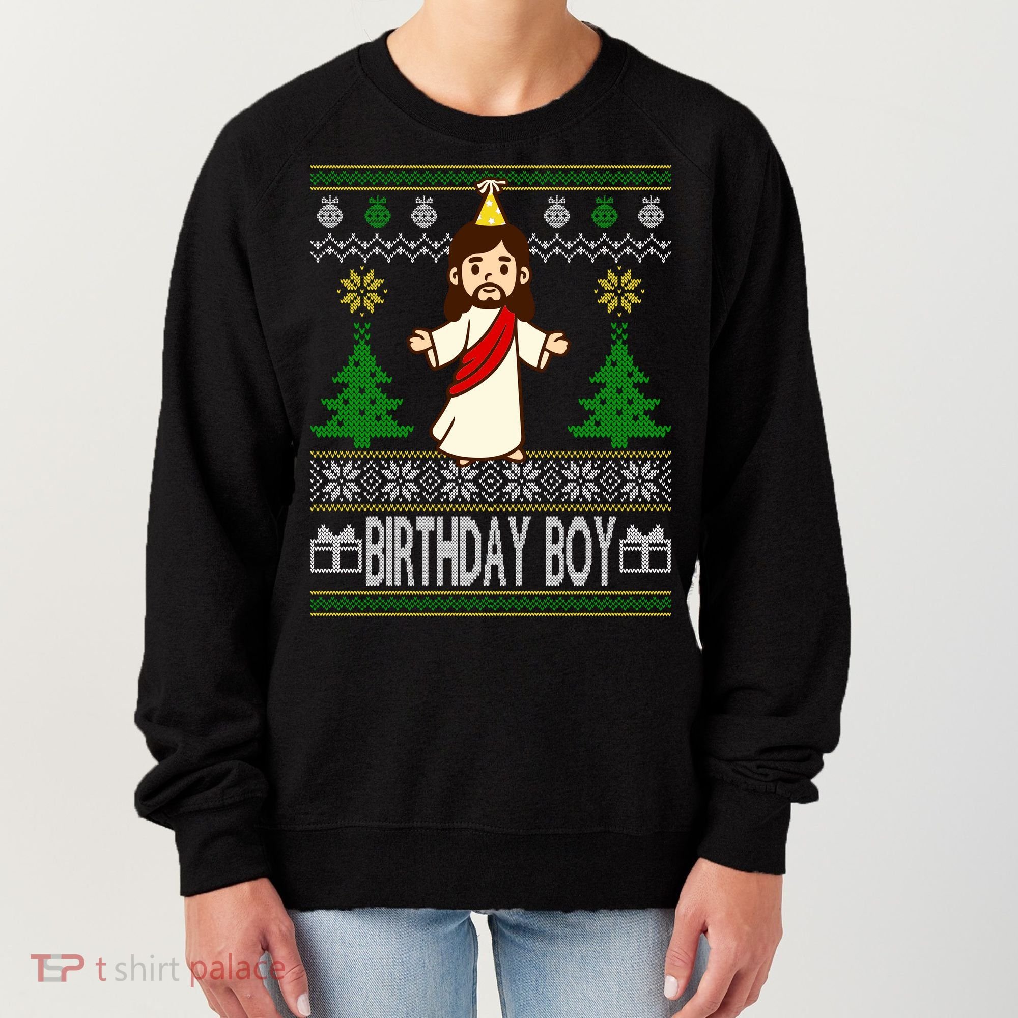 Jesus Birthday Boy Ugly Christmas Women's Sweatshirt
