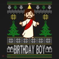 Jesus Birthday Boy Ugly Christmas Bucket Hat thumb 4