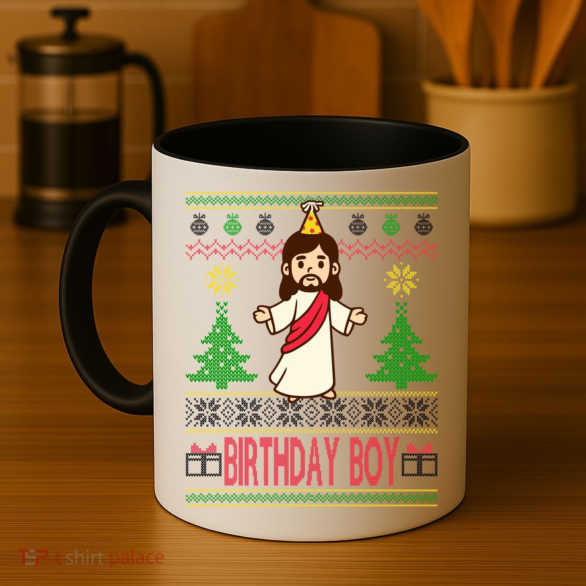 Jesus Birthday Boy Ugly Christmas Coffee Mug