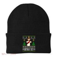 Jesus Birthday Boy Ugly Christmas Beanie thumb 0