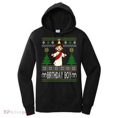 Jesus Birthday Boy Ugly Christmas Women's Hoodie