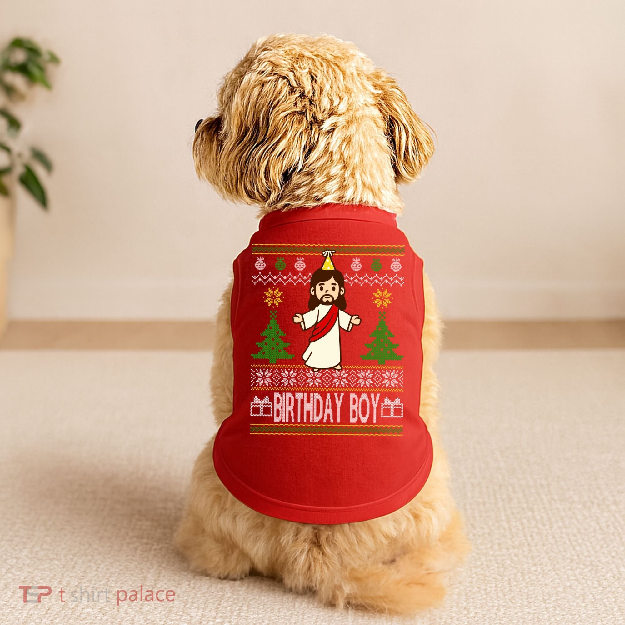 Jesus Birthday Boy Ugly Christmas Doggie Tank
