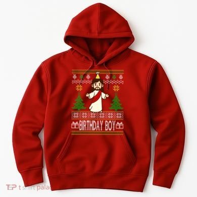 Jesus Birthday Boy Ugly Christmas Hoodie