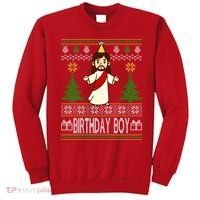 Jesus Birthday Boy Ugly Christmas Sweatshirt thumb 0