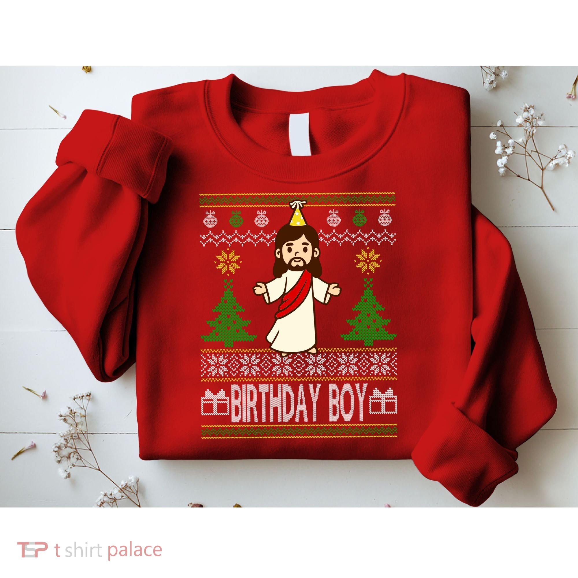 Jesus Birthday Boy Ugly Christmas Sweatshirt