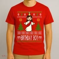 Jesus Birthday Boy Ugly Christmas T-Shirt thumb 3