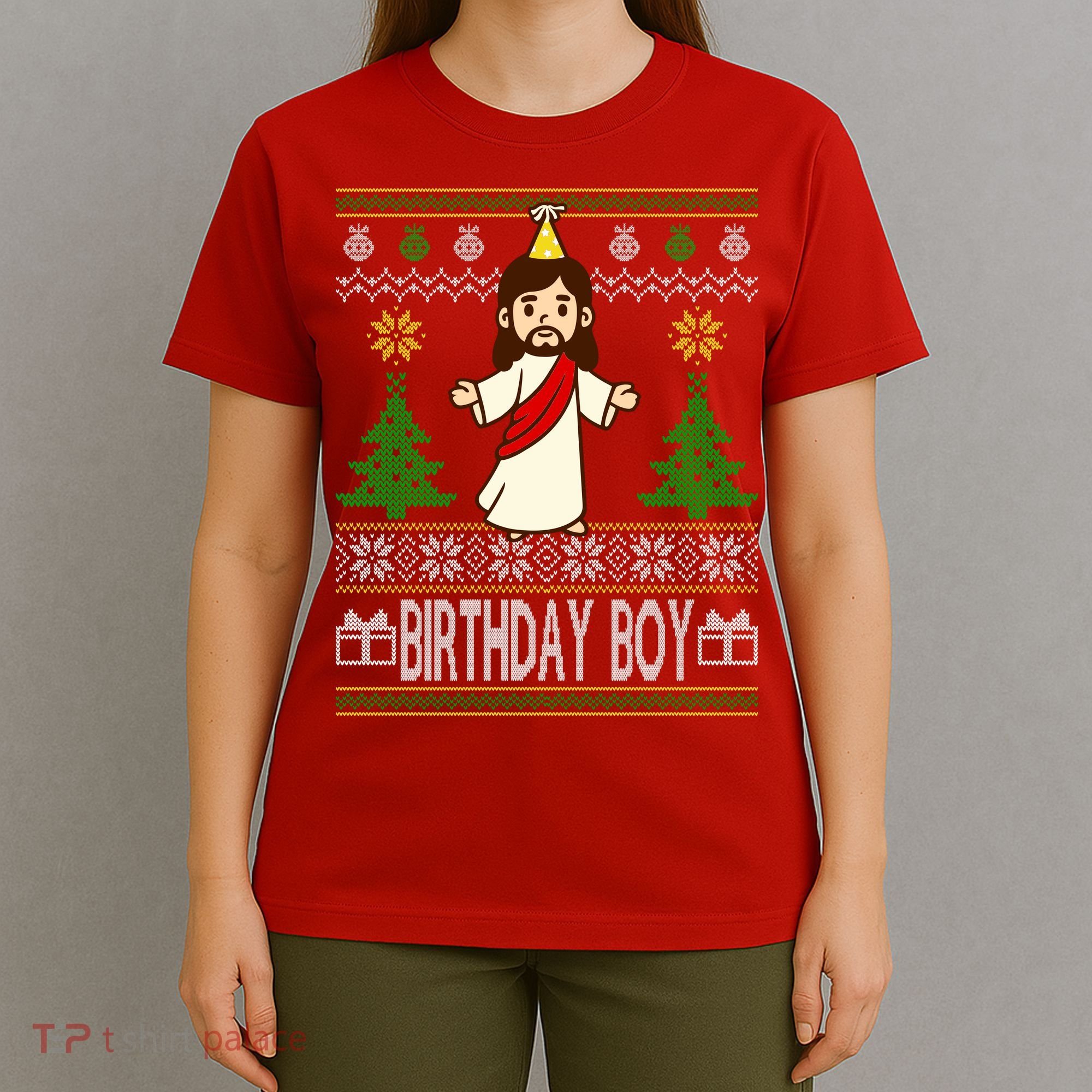 Jesus Birthday Boy Ugly Christmas T-Shirt