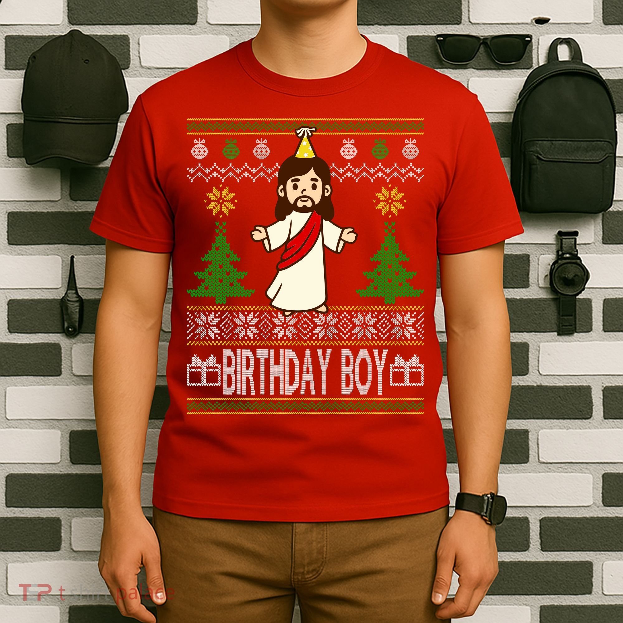 Jesus Birthday Boy Ugly Christmas T-Shirt