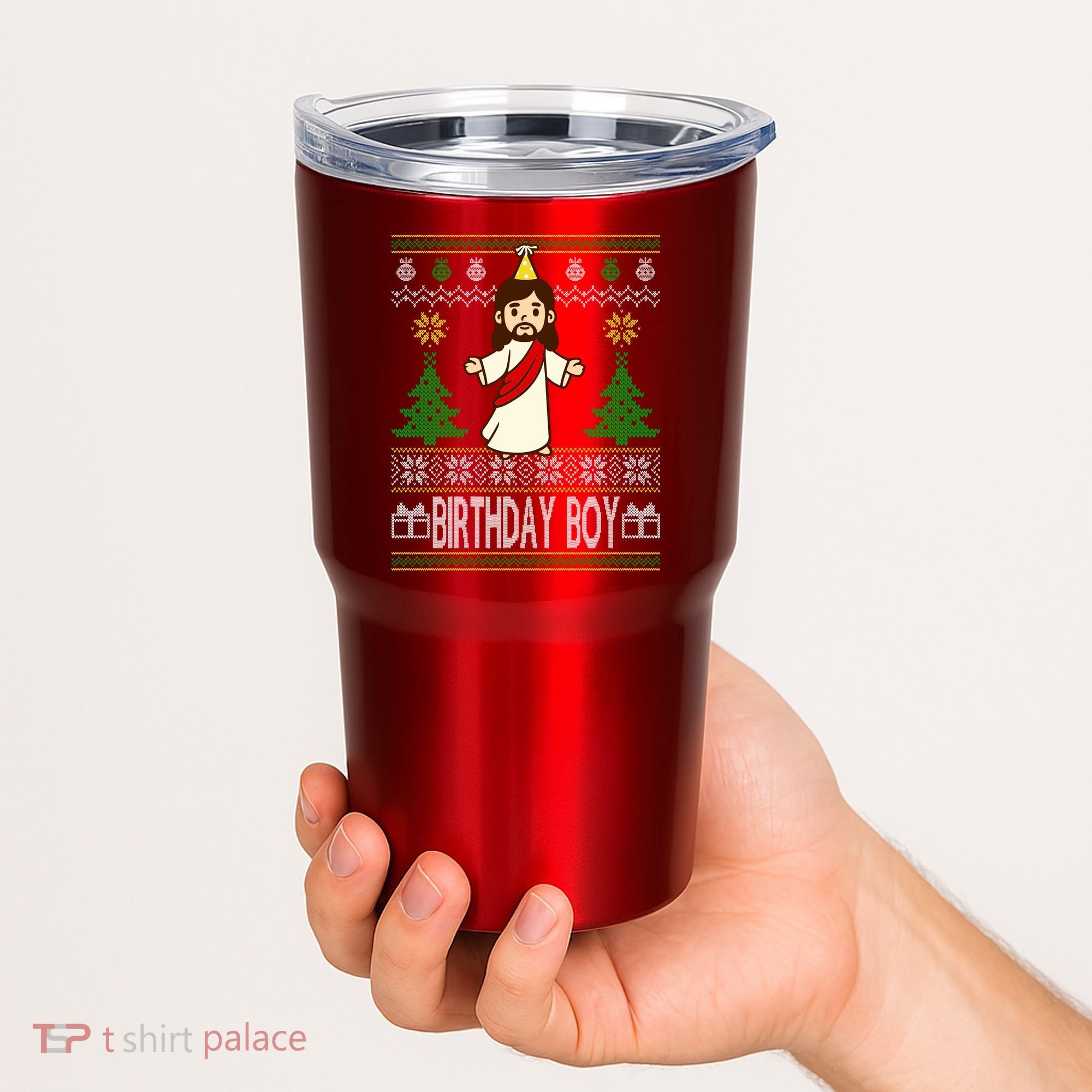Jesus Birthday Boy Ugly Christmas Tumbler