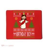 Jesus Birthday Boy Ugly Christmas Mousepad thumb 0