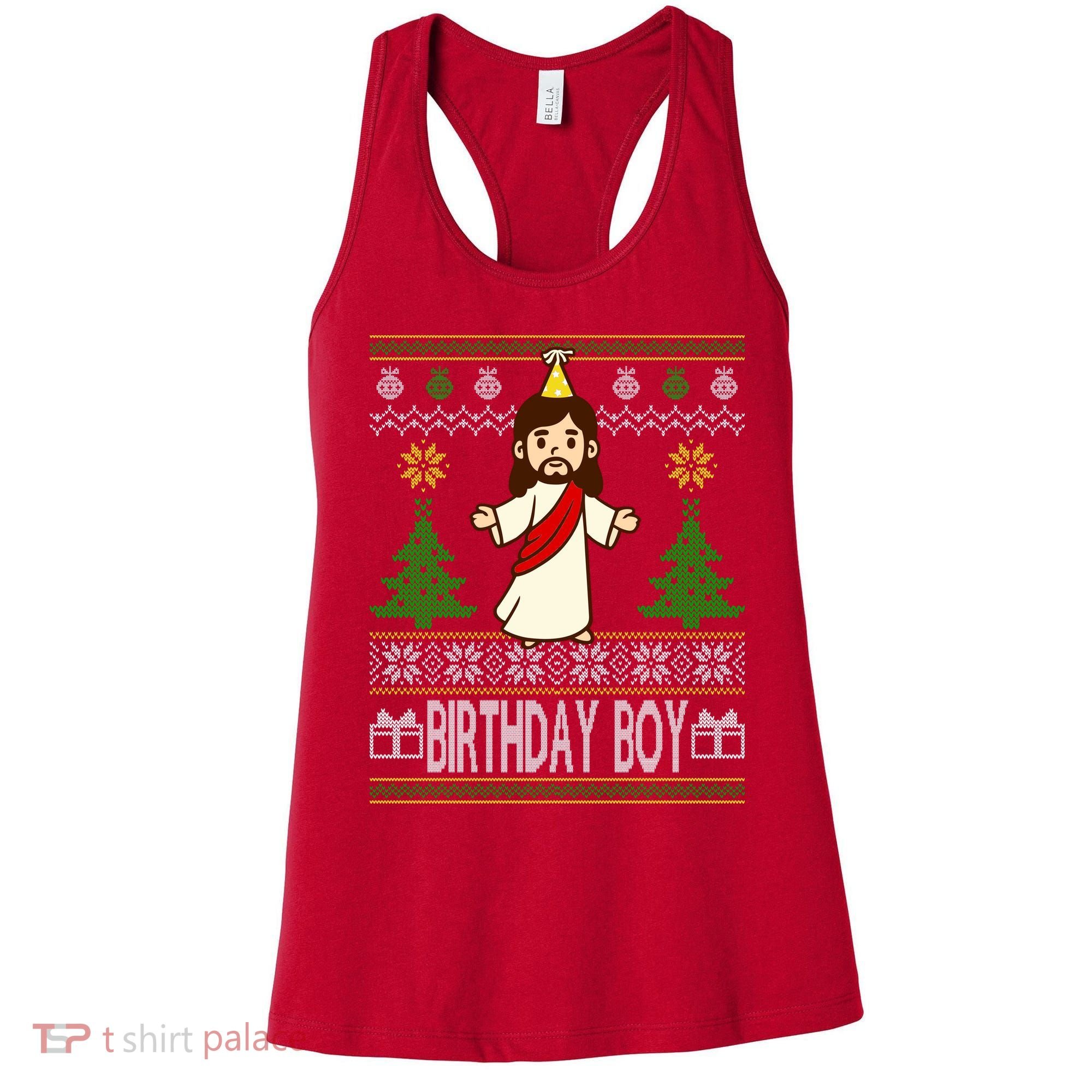 Jesus Birthday Boy Ugly Christmas Women's Tank Top