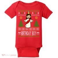 Jesus Birthday Boy Ugly Christmas Baby Bodysuit thumb 0