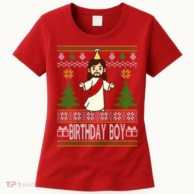 Jesus Birthday Boy Ugly Christmas Women's T-Shirt