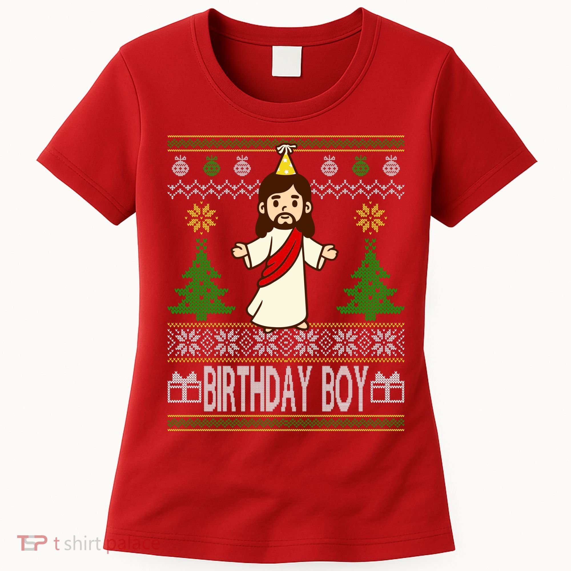 Jesus Birthday Boy Ugly Christmas Women's T-Shirt