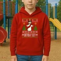 Jesus Birthday Boy Ugly Christmas Kids Hoodie thumb 2