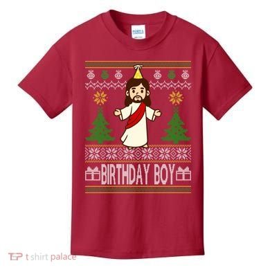 Jesus Birthday Boy Ugly Christmas Kids T-Shirt