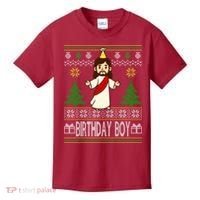 Jesus Birthday Boy Ugly Christmas Kids T-Shirt thumb 0