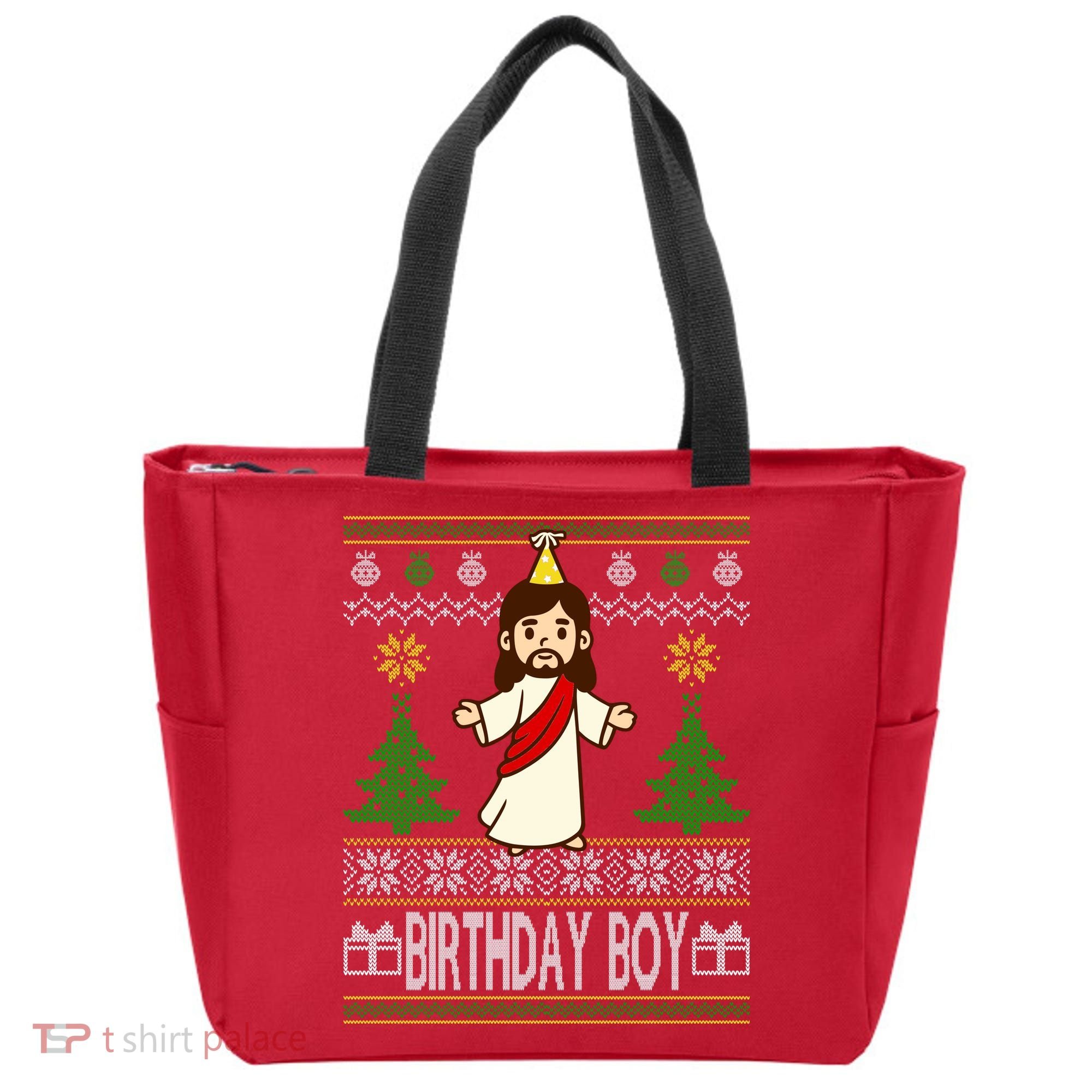 Jesus Birthday Boy Ugly Christmas Tote Bag