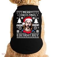 Jesus Birthday Ugly Christmas Sweater Doggie Tank thumb 0