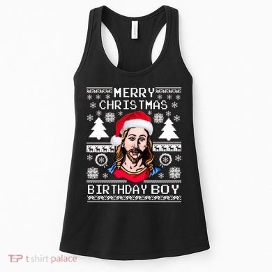 Jesus Birthday Ugly Christmas Sweater Women's Tank Top