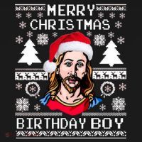 Jesus Birthday Ugly Christmas Sweater Women's Tank Top thumb 5
