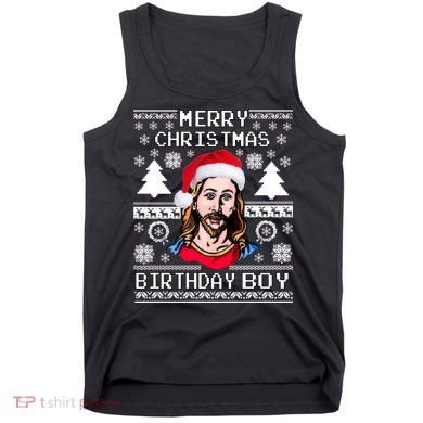 Jesus Birthday Ugly Christmas Sweater Tank Top